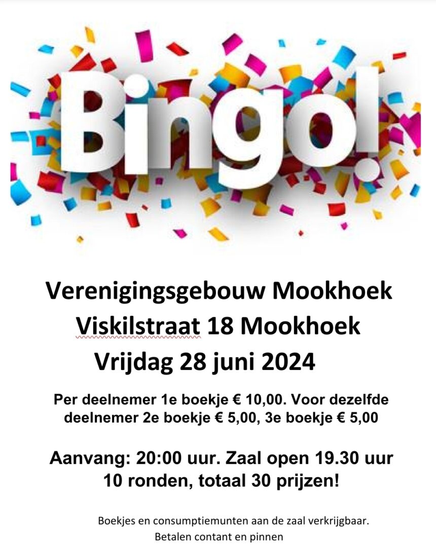 Vrijdag Juni Bingo In Mookhoek Hoeksche Waard Nieuws