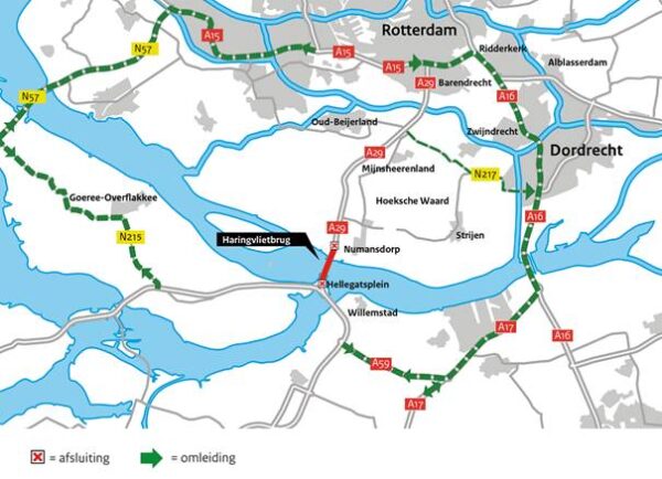 Weekendafsluiting Haringvlietbrug A29 Op 20 21 22 Augustus Voor Werkzaamheden Hoeksche Waard Nieuws
