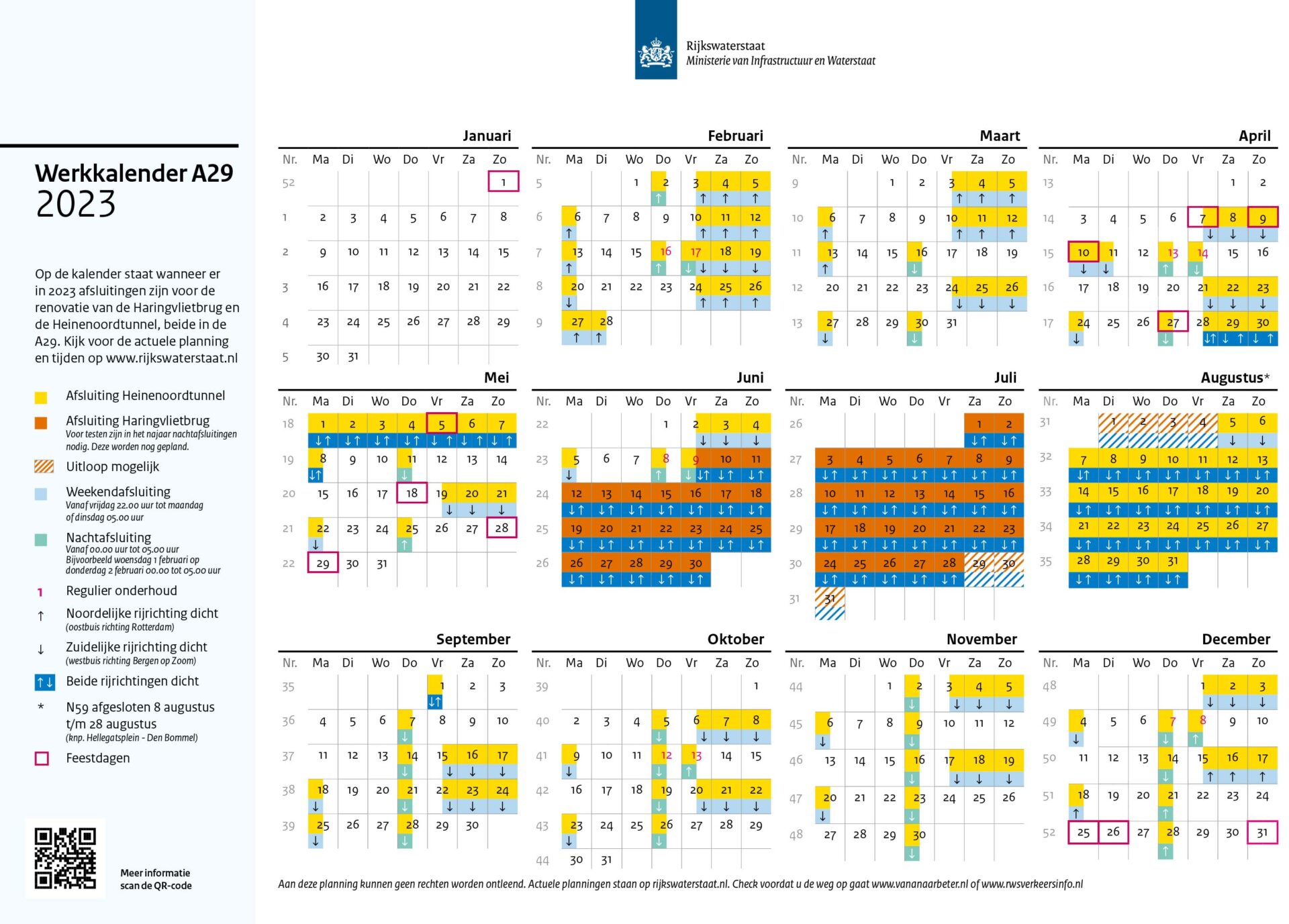 Hoeksche Waard Onderweg Download hier de werkkalender afsluitingen A29